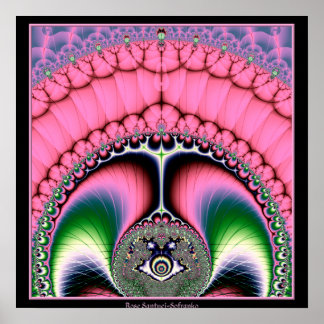Strutting Peacock-Fraktal Poster