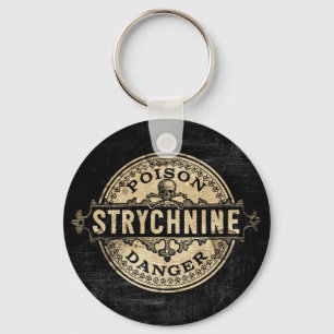 Strychnin Giftetikett im Vintage-Stil Schlüsselanhänger
