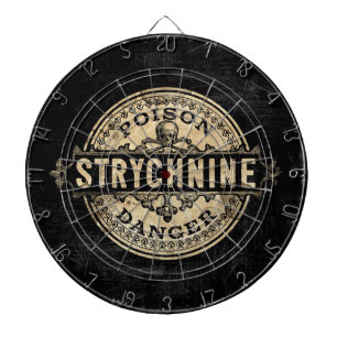 Strychnin Giftset im Vintage-Stil Dartscheibe