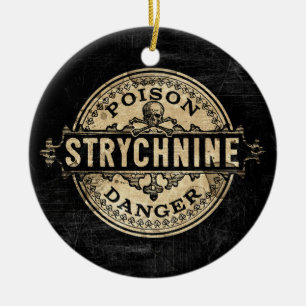 Strychnin Vintag Style Poison Label Keramikornament