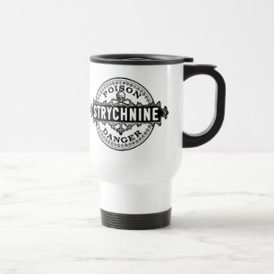Strychnin Vintage Style Giftetikett Reisebecher