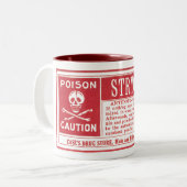 Strychnine-Gift-Tasse Zweifarbige Tasse (Vorderseite Links)