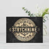 Strychnine-Vintage Art-Gift-Aufkleber-Einladung Einladung (Stehend Vorderseite)