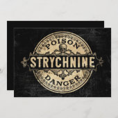 Strychnine-Vintage Art-Gift-Aufkleber-Einladung Einladung (Vorne/Hinten)