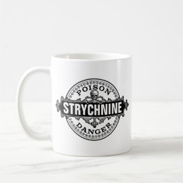 Strychnine Vintage Style Poison Label Tasse