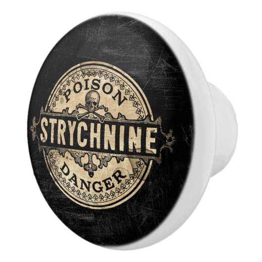 Strychnine-Vintager Art-Gift-Aufkleber Keramikknauf (Rechts)