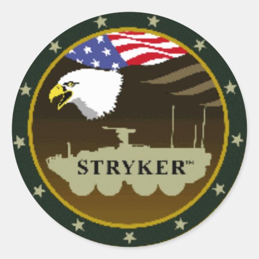 stryker_logo runder aufkleber (Vorderseite)