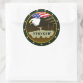 stryker_logo runder aufkleber (Tasche)