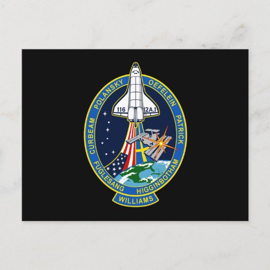 STS 116-Mission-Patch Postkarte (Vorderseite)