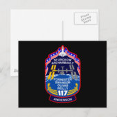 STS 117-Mission-Patch Postkarte (Vorne/Hinten)