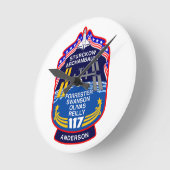 STS-117-Mission-Patch Runde Wanduhr (Winkel)