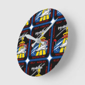 STS-118-Mission-Patch Runde Wanduhr (Winkel)