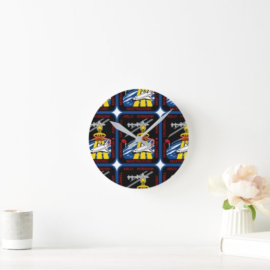 STS-118-Mission-Patch Runde Wanduhr (Zuhause)
