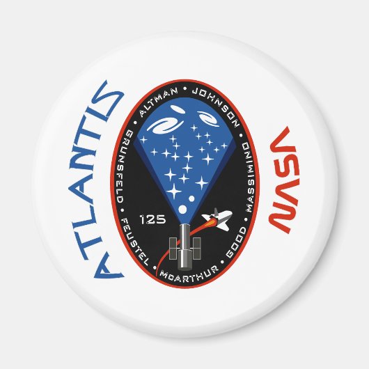 STS 125 Atlantis Magnet (Vorne)
