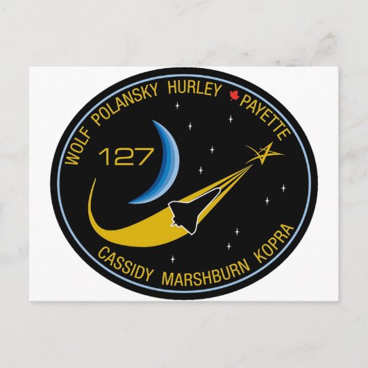 STS-127-Mission-Patch Postkarte (Vorderseite)