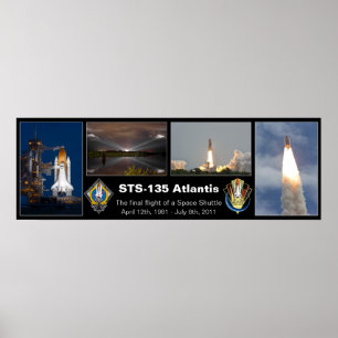 STS-135 Atlantis abschließendes Flug-Plakat Poster