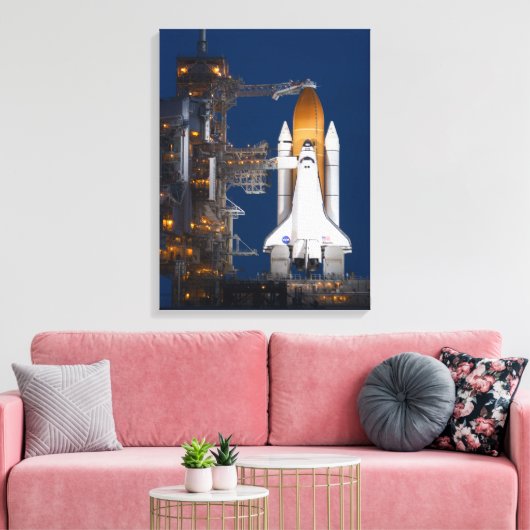 STS-135 Nächte vor dem Start gepackte Canvas Leinwanddruck (Insitu (Wohnzimmer))