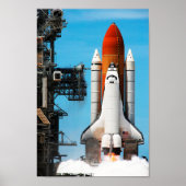STS-135 Space Shuttle Atlantis hebt Poster ab (Vorne)
