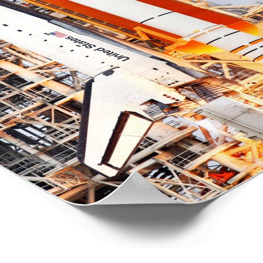 STS-135 Space Shuttle Atlantis Side Foto Launch Poster (Ecke)