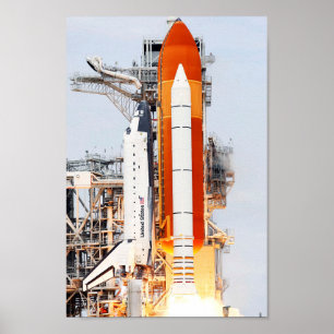 STS-135 Space Shuttle Atlantis Side Foto Launch Poster