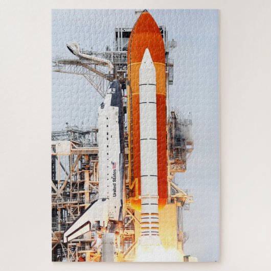 STS-135 Space Shuttle Atlantis Side Foto Launch Puzzle (Vertikal)