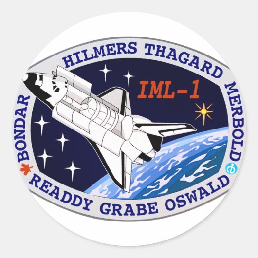 STS-42-Dienstzeichen Runder Aufkleber (Vorderseite)
