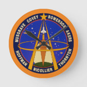 Sts-61-Mission-Patch Runde Wanduhr (Vorderseite)