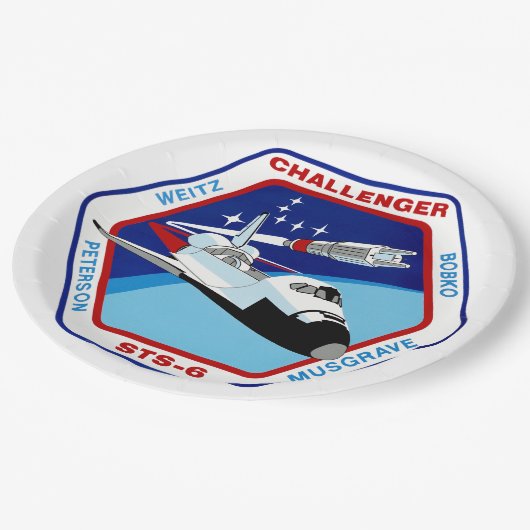 STS-6-INSIGNIA PAPPTELLER (Schrägansicht)