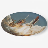 STS-6-Shuttle-Start Pappteller (Schrägansicht)