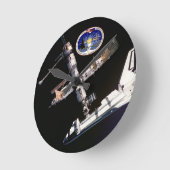 STS-71 (Atlantis und Mir) Runde Wanduhr (Winkel)