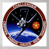 STS-7: Challenger OV-99 & Sally Ride Poster (Vorne)