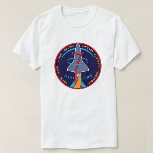 STS-95 Space Shuttle Discovery Mission Patch Logo T-Shirt (Design vorne)