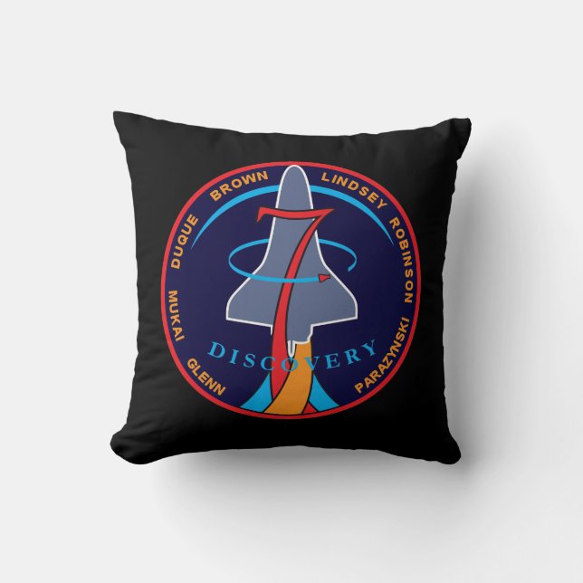 STS-95 Space Shuttle Discovery Missions-Patch Logo Kissen (Vorderseite)