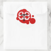 STS SPatter Round-Aufkleber Runder Aufkleber (Tasche)