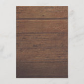 Sttring Lights Rusti-Hochzeitsstimmung Begleitkarte (Rückseite)