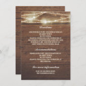 Sttring Lights Rusti-Hochzeitsstimmung Begleitkarte (Vorne/Hinten)