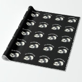 Stu-panda-ous Funny Panda Pun Dark BG Geschenkpapier (Ungerollt)