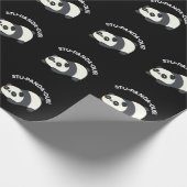 Stu-panda-ous Funny Panda Pun Dark BG Geschenkpapier (Ecke)