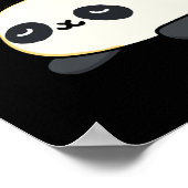Stu-panda-ous Funny Panda Pun Dark BG Poster (Ecke)