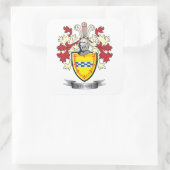 Stuart Familienwappen Coat of Arms Quadratischer Aufkleber (Tasche)