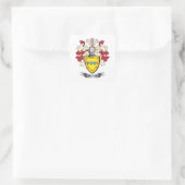 Stuart Familienwappen Coat of Arms Quadratischer Aufkleber (Tasche)