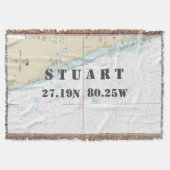 Stuart FL Heimat Latitude Länge Nautic Decke (Vorderseite)