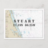 Stuart FL — Längengrad Postkarte (Vorderseite)
