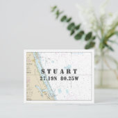 Stuart FL — Längengrad Postkarte (Stehend Vorderseite)