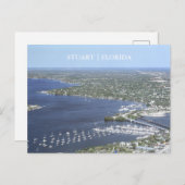 Stuart Florida Arial View Postkarte (Vorne/Hinten)