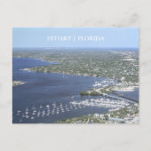 Stuart Florida Arial View Postkarte (Vorderseite)