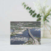 Stuart Florida Arial View Postkarte (Stehend Vorderseite)