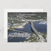 Stuart Florida Arial View Postkarte (Vorne/Hinten)
