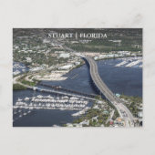 Stuart Florida Arial View Postkarte (Vorderseite)