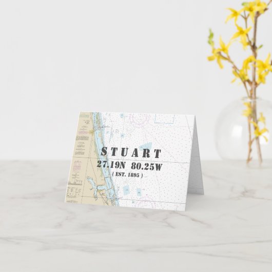 Stuart Florida Nautical Navigation Chart Boater Karte (Gelbe Blume)